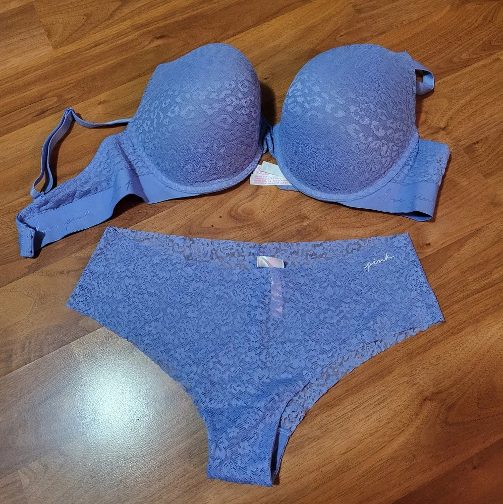 Blue Lace Intimates Set - Picture 1 of 2